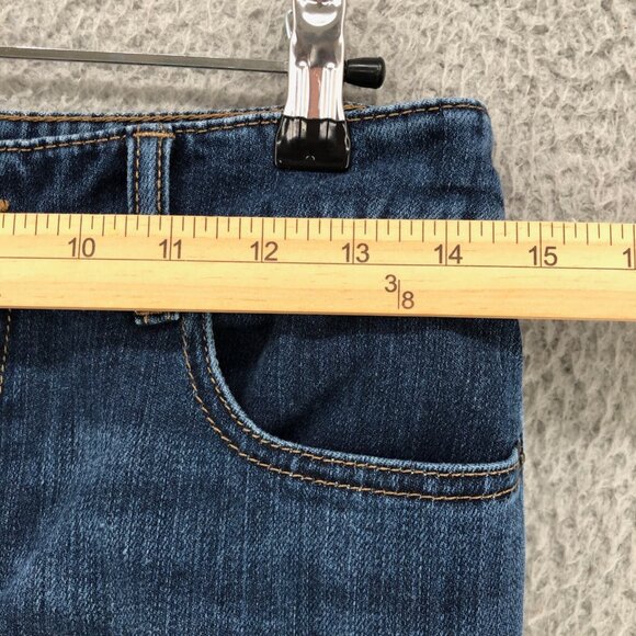 Chicos Jeans Women 00 US 2 Blue Platinum Denim Ultimate Fit Barely Flare Stretch - Picture 8 of 12